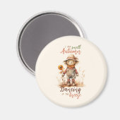 Ich kann Herbst riechen - rustikale Vogelscheuche Magnet (Vorderseite/Rückseite)