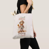 Ich kann Herbst riechen - rustikale Vogelscheuche Tasche (Von Nahem)