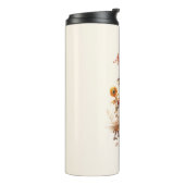 Ich kann Herbst riechen - rustikale Vogelscheuche Thermosbecher (Nach links gedreht)