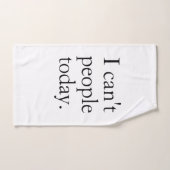 Ich kann heute keine Leute mit einem einfachen sch Handtuch (Handtuch)