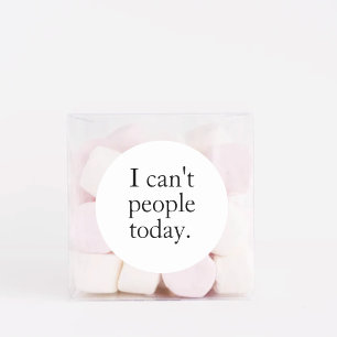 Ich kann heute keine Leute mit einem einfachen sch Runder Aufkleber