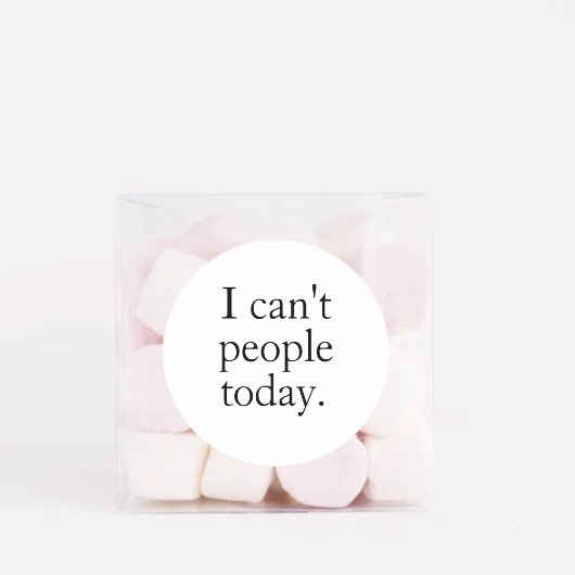 Ich kann heute keine Leute mit einem einfachen sch Runder Aufkleber