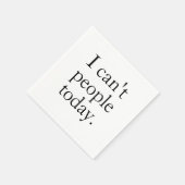 Ich kann heute keine Leute mit einem einfachen sch Serviette (Ecke)