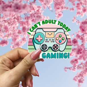 Ich kann heute keinen niedlichen Joystick erwachse Aufkleber