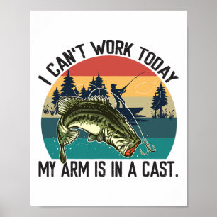 Ich kann heute nicht arbeiten Fischiger Fischer Lu Poster
