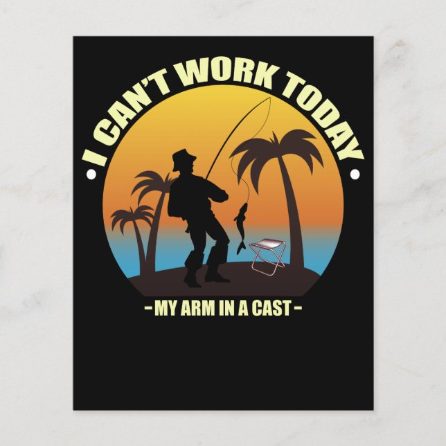 Ich kann heute nicht arbeiten, mein Arm ist in ein (Vorderseite)