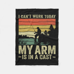 Ich kann heute nicht arbeiten, mein Arm ist in ein Fleecedecke