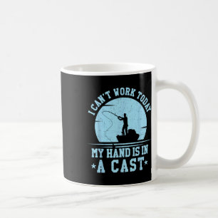 Ich kann heute nicht arbeiten, mein Arm ist in ein Kaffeetasse