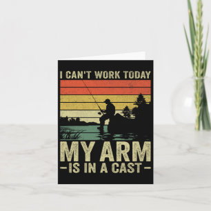 Ich kann heute nicht arbeiten, mein Arm ist in ein Karte