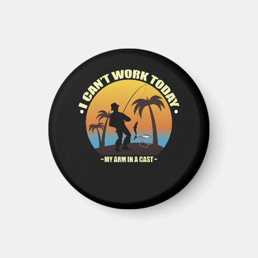 Ich kann heute nicht arbeiten, mein Arm ist in ein Magnet (Vorne)