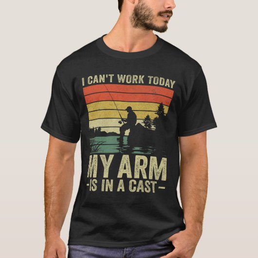Ich kann heute nicht arbeiten, mein Arm ist in ein T-Shirt (Vorderseite)