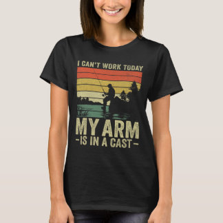 Ich kann heute nicht arbeiten, mein Arm ist in ein T-Shirt