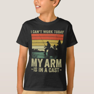 Ich kann heute nicht arbeiten, mein Arm ist in ein T-Shirt