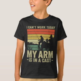 Ich kann heute nicht arbeiten, mein Arm ist in ein T-Shirt