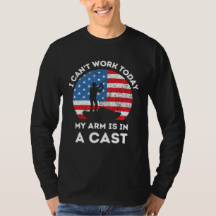 Ich kann heute nicht arbeiten, mein Arm ist in ein T-Shirt