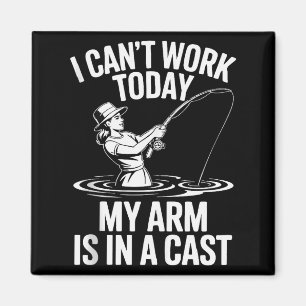 Ich kann heute nicht arbeiten, mein Arm ist in Gip Magnet
