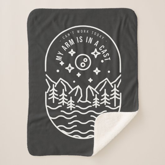 Ich kann heute nicht arbeiten sherpadecke (Vorderseite)