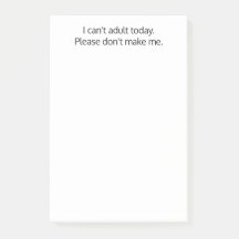 Ich kann heute nicht erwachsen werden. Macht mich