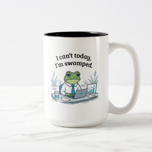 Ich kann heute nicht, ich bin überlastet Lustiger  Zweifarbige Tasse