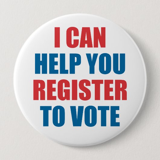 ICH KANN IHNEN BEI DER ABSTIMMUNG HELFEN BUTTON (Vorderseite)