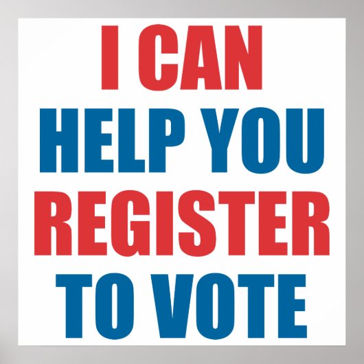 ICH KANN IHNEN BEI DER ABSTIMMUNG HELFEN. POSTER (Vorne)