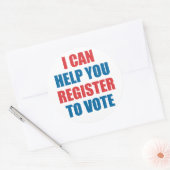 ICH KANN IHNEN BEI DER ABSTIMMUNG HELFEN RUNDER AUFKLEBER (Umschlag)