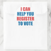 ICH KANN IHNEN BEI DER ABSTIMMUNG HELFEN RUNDER AUFKLEBER (Tasche)