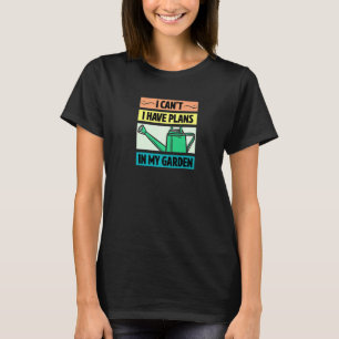 Ich kann in meinem Garten Retro keine Vintagen Plä T-Shirt