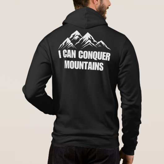 Ich kann inspirierendes Zitat erobern Hoodie (Rückseite)