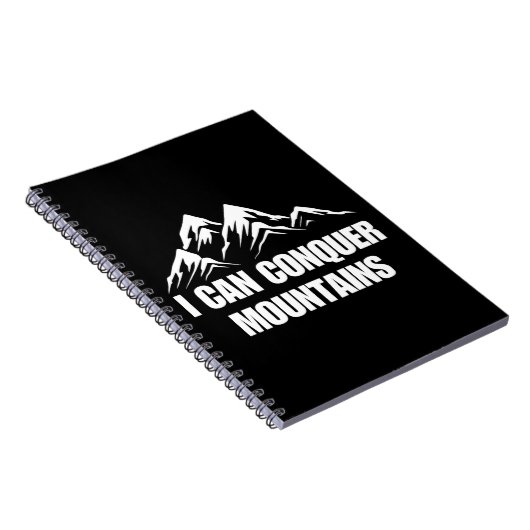 Ich kann inspirierendes Zitat erobern Notizblock (Rechte Seite)