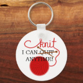 Ich kann jederzeit Schlüsselanhänger Strick machen (Vorderseite)