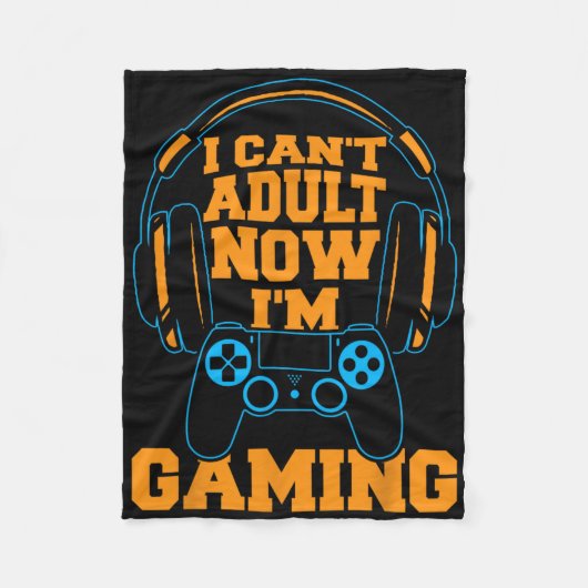 Ich kann jetzt nicht erwachsen werden, ich spiele  fleecedecke (Vorderseite)