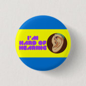 Ich kann kein einfaches Abzeichen hören Button (Vorderseite)