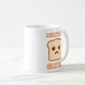 Ich kann kein Gluten essen! Niedlicher Cartoon Kaffeetasse (VorderseiteRechts)