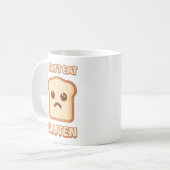 Ich kann kein Gluten essen! Niedlicher Cartoon Kaffeetasse (Vorderseite Links)