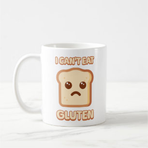 Ich kann kein Gluten essen! Niedlicher Cartoon Kaffeetasse