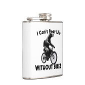 Ich kann kein Leben ohne Fahrräder tragen Flachmann (Rechts)