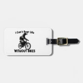 Ich kann kein Leben ohne Fahrräder tragen Gepäckanhänger (Vorderseite horizontal)