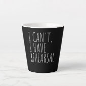 Ich kann kein Probe Acter Drama Schauspiel Milchtasse (Vorderseite)
