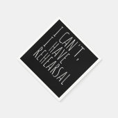 Ich kann kein Probe Acter Drama Schauspiel Serviette (Ecke)