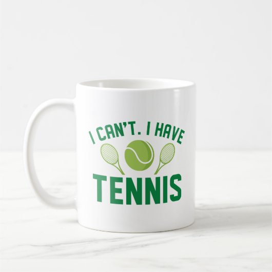Ich kann kein Tennis haben Kaffeetasse (Links)