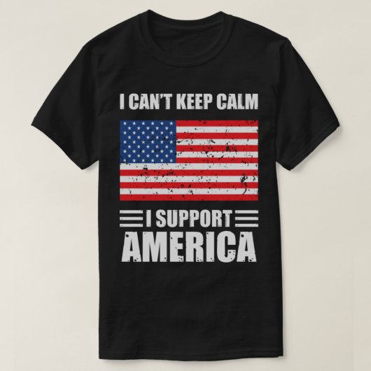 Ich kann keine Ruhe behalten haben, wenn ich Ameri T-Shirt (Design vorne)