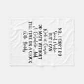 Ich kann keine sozialen Medien machen, sondern Ung Fleecedecke (Vorderseite (Horizontal))