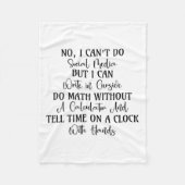 Ich kann keine sozialen Medien machen, sondern Ung Fleecedecke (Vorderseite)