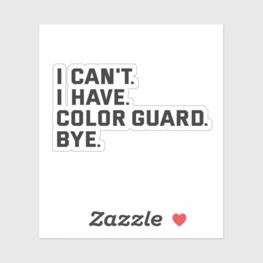 Ich kann keinen Farbwächter haben, wenn ich ein lu Aufkleber (Blatt)