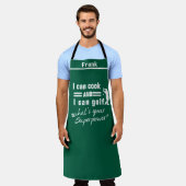 Ich kann kochen und Golf, was ist dein Superkraftg Schürze (Getragen)