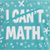 Ich kann Mathe nicht Aufkleber (Vorderseite)