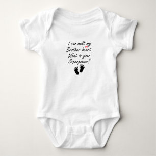 Ich kann mein Bruderherz zerdrücken, was deine Sup Baby Strampler
