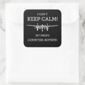 Ich kann meine Propeller nicht widerlegen, wenn ic Quadratischer Aufkleber (Tasche)