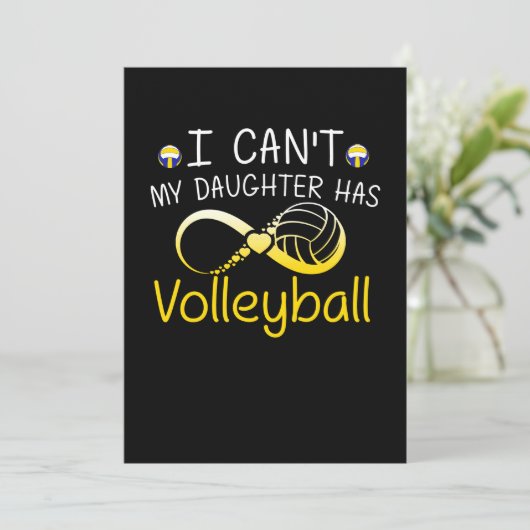 Ich kann meine Tochter nicht mit Volleyball-Mama z Save The Date (Stehend Vorderseite)